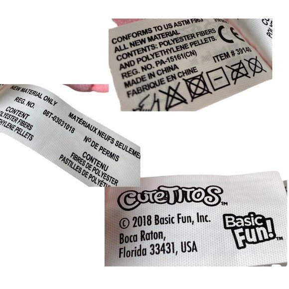 Cutetitos Basic Fun Pink Sloth Stuffed Plush Animal Beanie Toy Chili Pepper 2018 - Picture 9 of 9